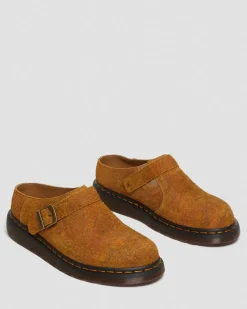 Isham Marbled Wildleder Slingback Mules in Brown