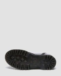Jadon Distressed Lackleder Plateaustiefel in Schwarz