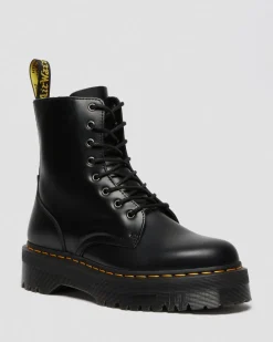 JADON GLATTLEDER PLATEAUSTIEFEL in Schwarz