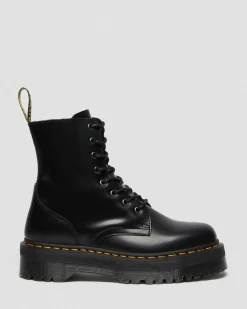 JADON GLATTLEDER PLATEAUSTIEFEL in Schwarz