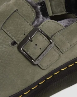Jorge II Faux Fur Gefütterte Mules in Nickel Grey