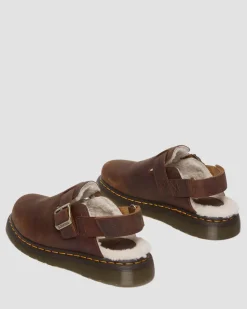 Jorge II Faux Fur Gefütterte Mules in Warm Tan