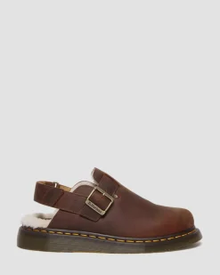 Jorge II Faux Fur Gefütterte Mules in Warm Tan