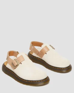 Jorge II Wildleder Slingback Mules in Pergament-beige