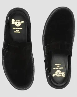 Jorge Made In England Wildleder Mules in Schwarz