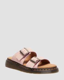Josef Nubuck Leder Slide Sandalen in Puderrosa