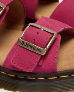 Josef Nubuck Leder Slide Sandalen in Pink