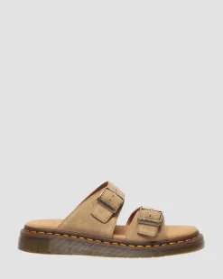 Josef Wildleder Slide Sandalen in Tan