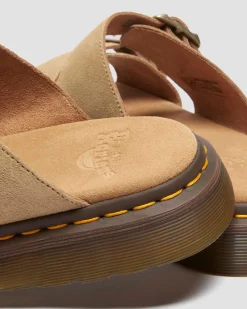 Josef Wildleder Slide Sandalen in Tan