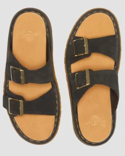 Josef Wildleder Slide Sandalen in Schwarz
