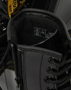 Junior 1460 Lacklederstiefel in Schwarz