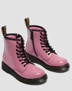 Junior 1460 Patent Lamper Leder Stiefel in Dms Pink