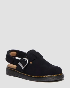 Junior Jorgie Wildleder Mules in Schwarz