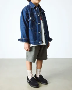 Junior Jorgie Wildleder Mules in Schwarz