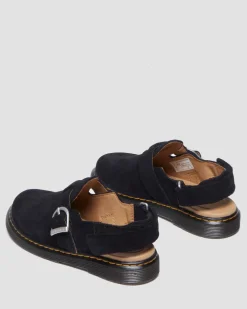 Junior Jorgie Wildleder Mules in Schwarz