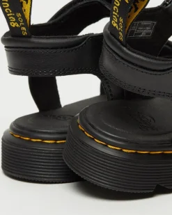 Junior Klaire Leder Riemen Sandalen in Schwarz