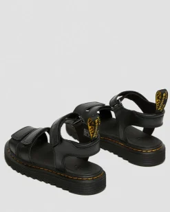 Junior Klaire Leder Riemen Sandalen in Schwarz