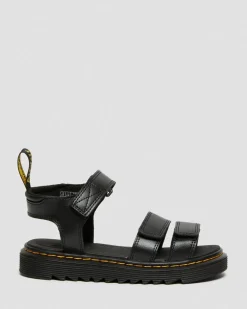 Junior Klaire Leder Riemen Sandalen in Schwarz