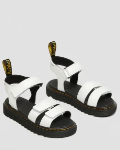 Junior Klaire Leder Riemen Sandalen in Weiß