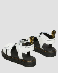 Junior Klaire Leder Riemen Sandalen in Weiß