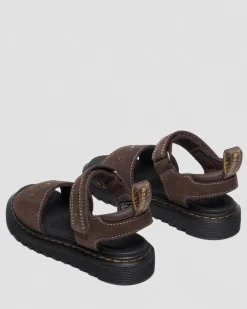 Junior Marlowe Flower Nubuck Riemensandalen in Dunkelbraun