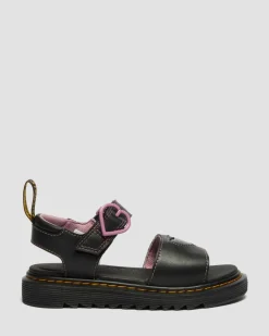 Junior Marlowe Ii Glitzer Herz Leder Schuhe in Schwarz