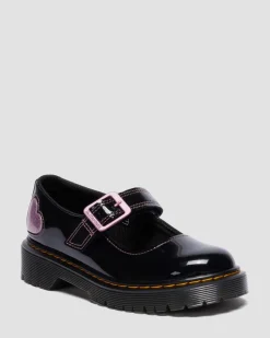 Junior Mary Jane Bex Patent Lamper Leder Schuhe in Schwarz