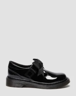 JUNIOR POLLEY II BOW LACKLEDER MARY JANE SCHUHE in Schwarz