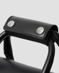 Kiev Glattleder Laptop Rucksack in Schwarz
