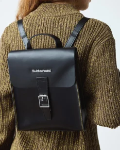 Kiev Glattleder Mini Rucksack in Schwarz