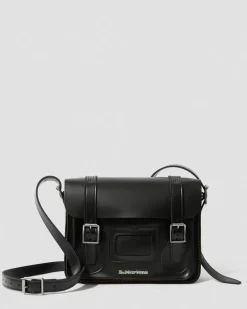 Kiev Glattleder Umhängetasche 28 cm in Schwarz