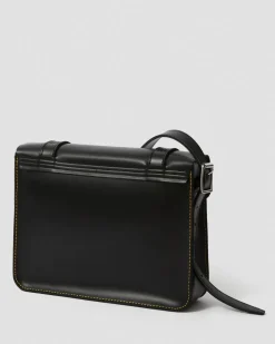 Kiev Glattleder Umhängetasche 28 cm in Schwarz