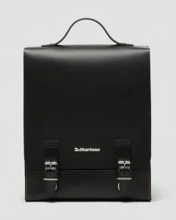 Kiev Leder Box Laptop Rucksack in Schwarz