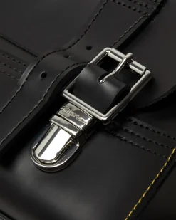 Kiev Leder Box Laptop Rucksack in Schwarz