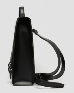 Kiev Leder Box Laptop Rucksack in Schwarz