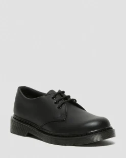 Kinder 1461 Mono Softy T Lederschuhe in Schwarz