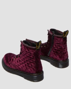 Kinder 1460 Samt Schnürstiefel