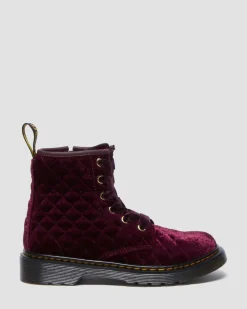 Kinder 1460 Samt Schnürstiefel