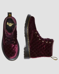 Kinder 1460 Samt Schnürstiefel