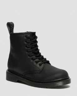 Kinder 1460 Serena Lederstiefel mit Kunstfellfutter&nbsp; in Schwarz