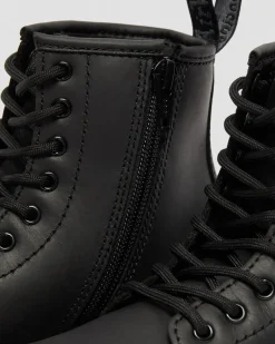Kinder 1460 Serena Lederstiefel mit Kunstfellfutter&nbsp; in Schwarz