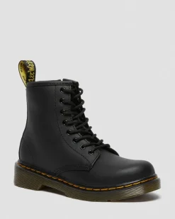 Kinder 1460 Softy T Leder Schnürstiefel in Schwarz