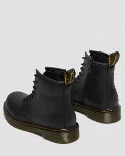 Kinder 1460 Softy T Leder Schnürstiefel in Schwarz