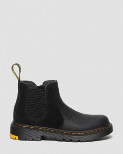Kinder 2976 Wintergrip Wildleder Chelsea Boots in Schwarz