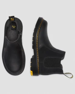 Kinder 2976 Wintergrip Wildleder Chelsea Boots in Schwarz
