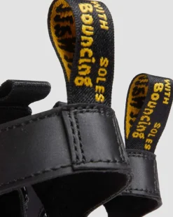 Kinder Callan Extra Tough Leder Sandalen in Schwarz