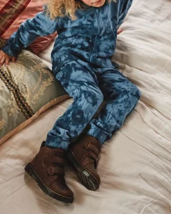 Kinder Raffe Easy-On Leder Stiefel in Dunkelbraun