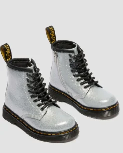 KLEINKIND 1460 GLITZER LACKLEDER STIEFEL in Silber