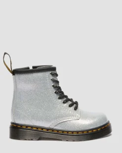 KLEINKIND 1460 GLITZER LACKLEDER STIEFEL in Silber