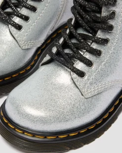 KLEINKIND 1460 GLITZER LACKLEDER STIEFEL in Silber